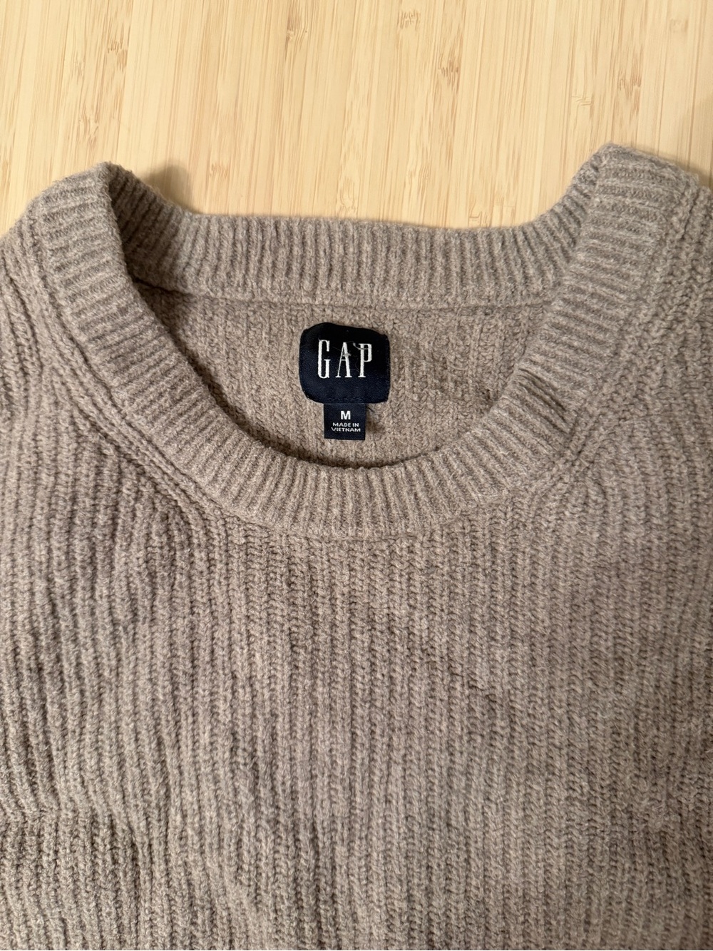 GAP cashsoft Cozy Ribbed Crewneck Sweater - Taupe - Picture 2 of 3
